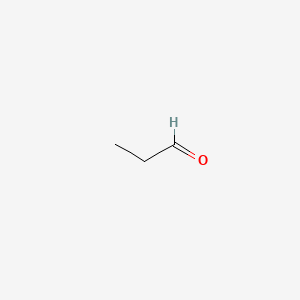 2D Lewis structure of propionaldehyde
