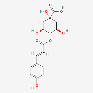 2D Lewis structure of 4-p-coumaroylquinic acid