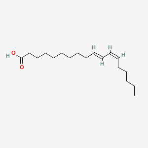 2D Lewis structure of (10e,12z)-octadeca-10,12-dienoic acid