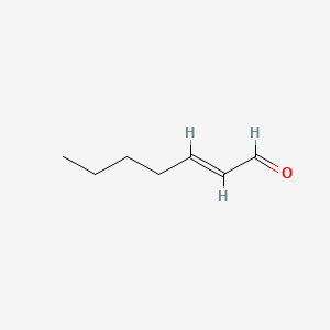 2D Lewis structure of 2-heptenal