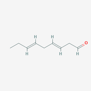 2D Lewis structure of 3,6-nonadienal