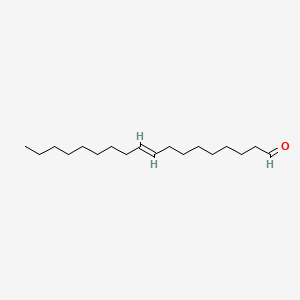2D Lewis structure of 9-octadecenal
