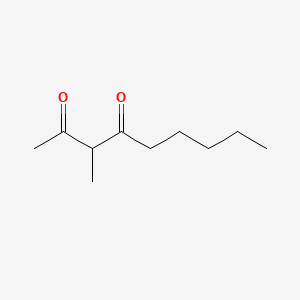 2D structure of 3-methyl-2,4-nonanedione