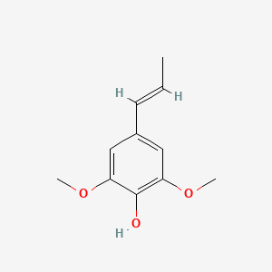 2D Lewis structure of 4-propenyl-2,6-dimethoxyphenol
