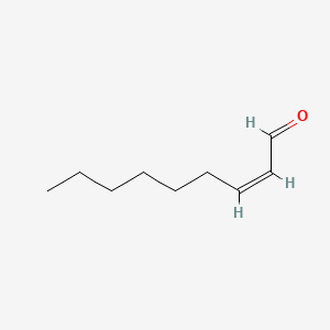2D Lewis structure of 2-nonenal, (z)-