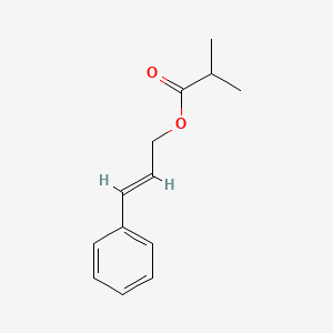 2D Lewis structure of cinnamyl isobutyrate
