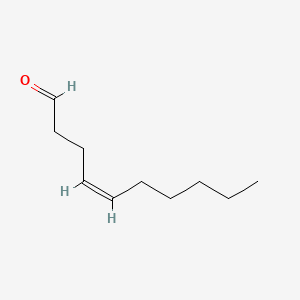 2D Lewis structure of (z)-4-decenal