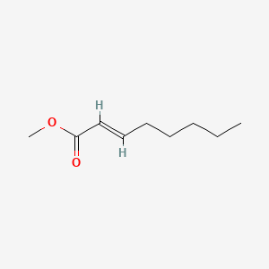 2D Lewis structure of methyl (e)-2-octenoate