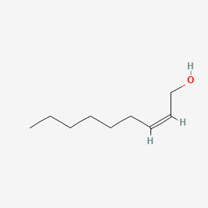 2D Lewis structure of cis-2-nonen-1-ol