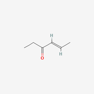 2D Lewis structure of 4-hexen-3-one