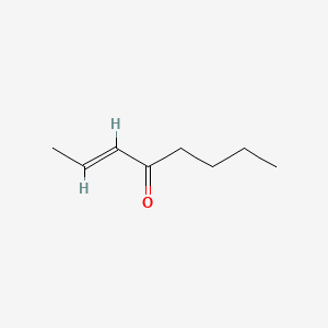 2D Lewis structure of 2-octen-4-one