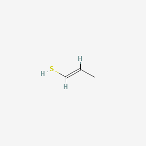 2D Lewis structure of 1-propene-1-thiol