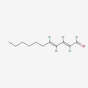 2D Lewis structure of 2,4-undecadienal