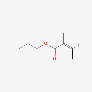 2D Lewis structure of isobutyl angelate