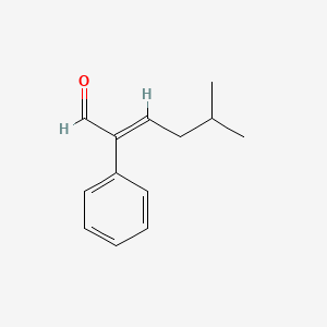 2D Lewis structure of 5-methyl-2-phenyl-2-hexenal
