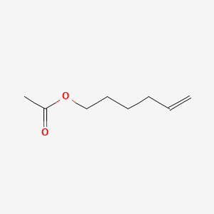 2D Lewis structure of 5-hexenyl acetate