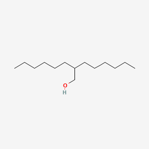 2D Lewis structure of 2-hexyl-1-octanol