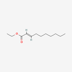 2D Lewis structure of ethyl trans-2-decenoate