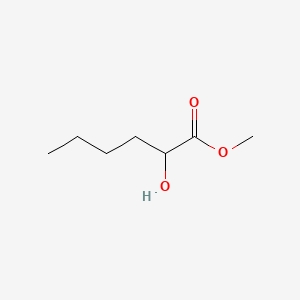 2D Lewis structure of methyl 2-hydroxyhexanoate