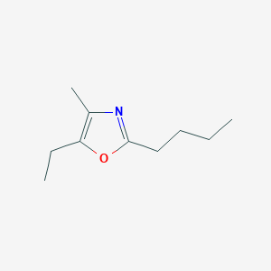 2D Lewis structure of 2-butyl-5-ethyl-4-methyloxazole