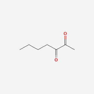 2D Lewis structure of 2,3-heptanedione