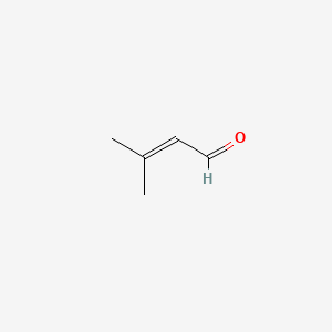 2D Lewis structure of 3-methyl-2-butenal