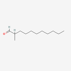 2D Lewis structure of 2-methylundecanal