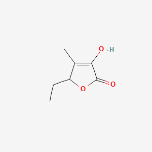 2D structure of 5-ethyl-3-hydroxy-4-methyl-2(5h)-furanone