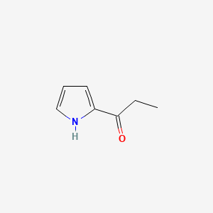 2D Lewis structure of 2-propionylpyrrole