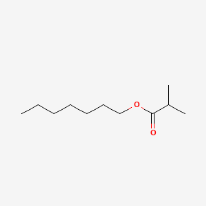 2D Lewis structure of heptyl isobutyrate