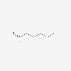 2D Lewis structure of hexanal
