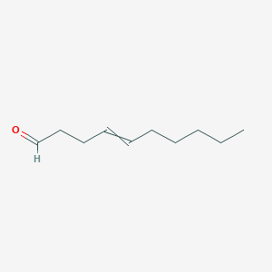 2D Lewis structure of 4-decenal