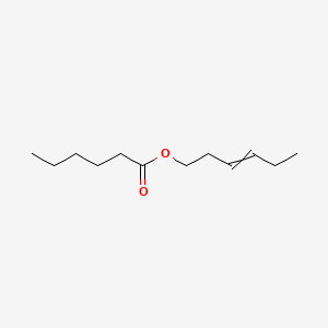 2D Lewis structure of 3-hexenyl hexanoate