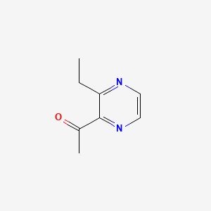 2D Lewis structure of 2-acetyl-3-ethylpyrazine