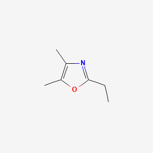 2D Lewis structure of 2-ethyl-4,5-dimethyloxazole