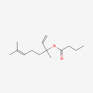 2D Lewis structure of linalyl butyrate