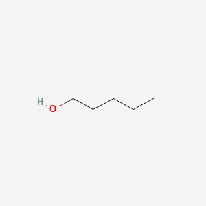 2D Lewis structure of 1-pentanol
