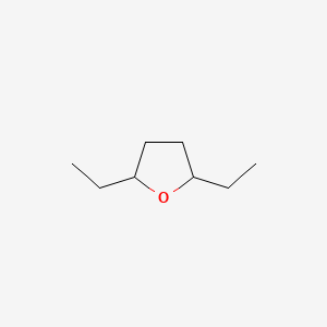 2D Lewis structure of 2,5-diethyltetrahydrofuran
