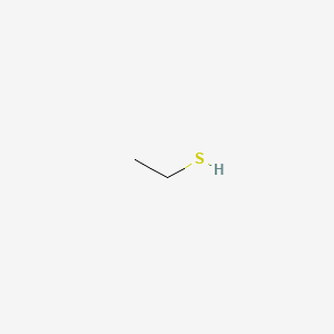 2D structure of ethanethiol