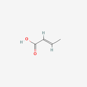2D Lewis structure of 2-butenoic acid
