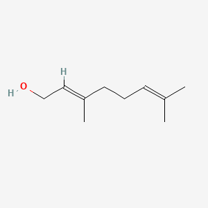 2D Lewis structure of geraniol