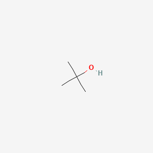 2D Lewis structure of tert-butanol