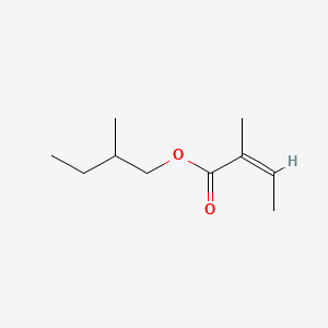 2D Lewis structure of 2-methylbutyl angelate