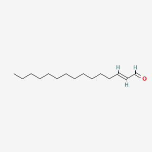 2D Lewis structure of 2-pentadecenal