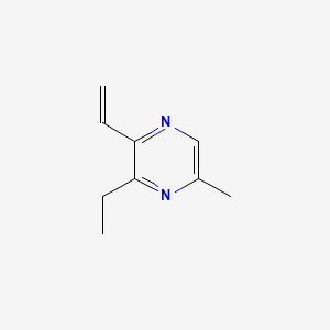 2D Lewis structure of 2-ethenyl-3-ethyl-5-methylpyrazine