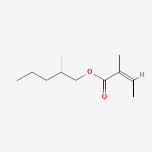 2D Lewis structure of 3-methylpentyl angelate