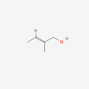 2D Lewis structure of 2-methyl-2-buten-1-ol