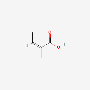 2D Lewis structure of angelic acid