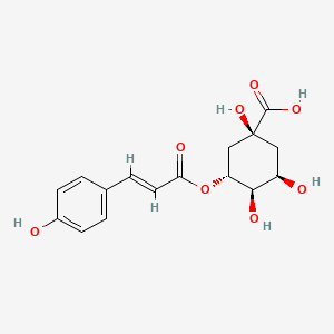 2D Lewis structure of 5-p-coumaroylquinic acid