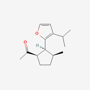 2D Lewis structure of furopelargone a